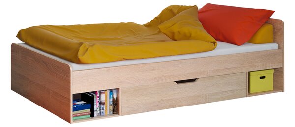 Pat de o persoană 90 cm Terrell (Stejar sonoma) (fără saltea și somieră). 1053299