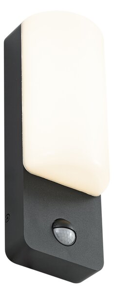Lampă de perete de exterior neagră cu senzor de mișcare, inclusiv LED - Shift