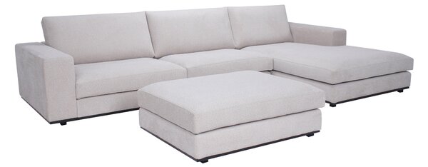Canapea modulara Grandio cu taburet White S01
