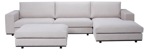 Canapea modulara Grandio cu taburet White S01