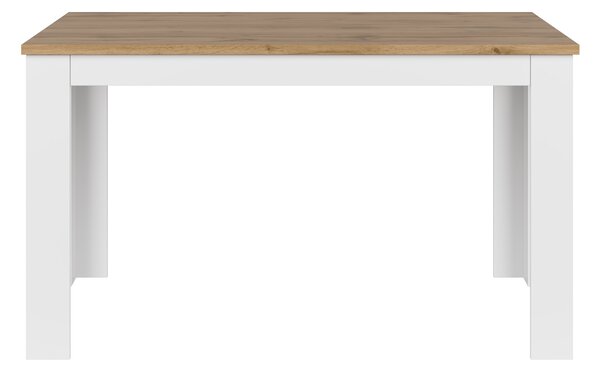 Masă de sufragerie extensibilă 135-184 cm Vina (alb + Stejar wotan). 1053361