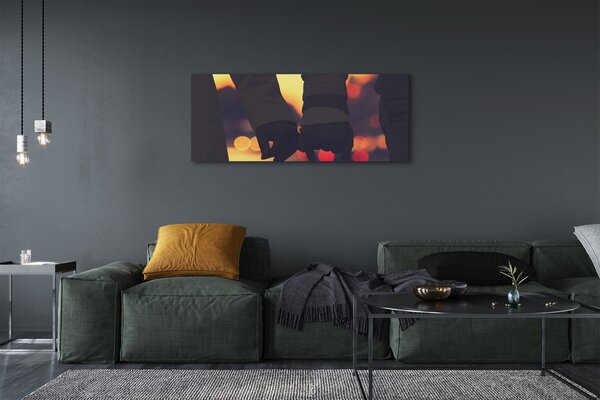 Tablouri canvas Oameni mâini lumini