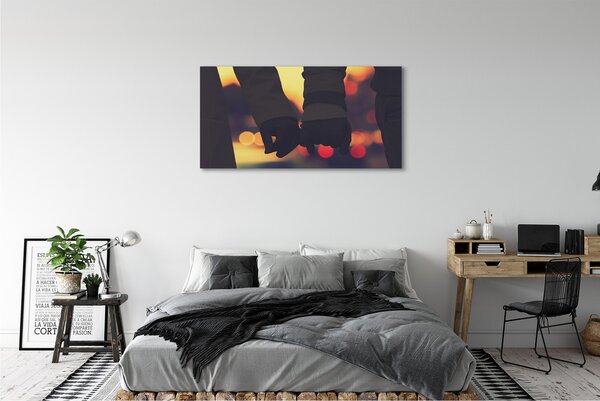 Tablouri canvas Oameni mâini lumini