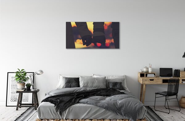 Tablouri canvas Oameni mâini lumini