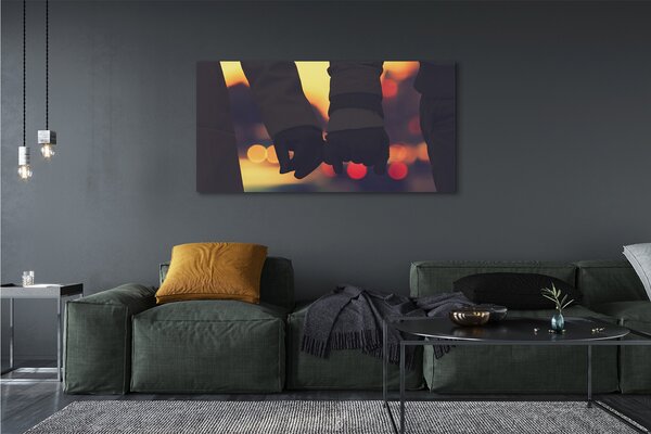 Tablouri canvas Oameni mâini lumini