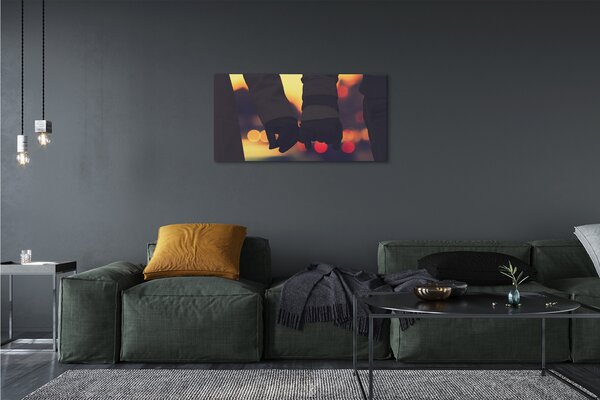 Tablouri canvas Oameni mâini lumini