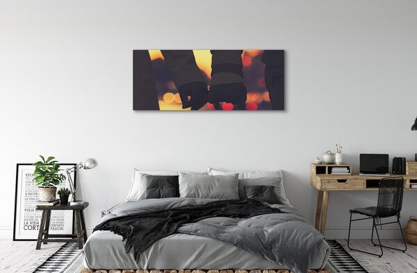 Tablouri canvas Oameni mâini lumini