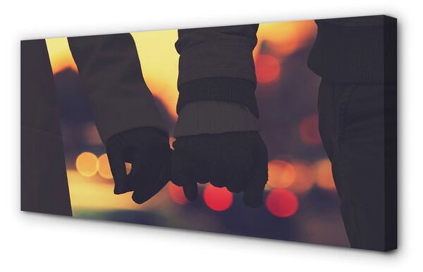 Tablouri canvas Oameni mâini lumini