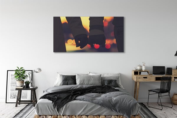 Tablouri canvas Oameni mâini lumini