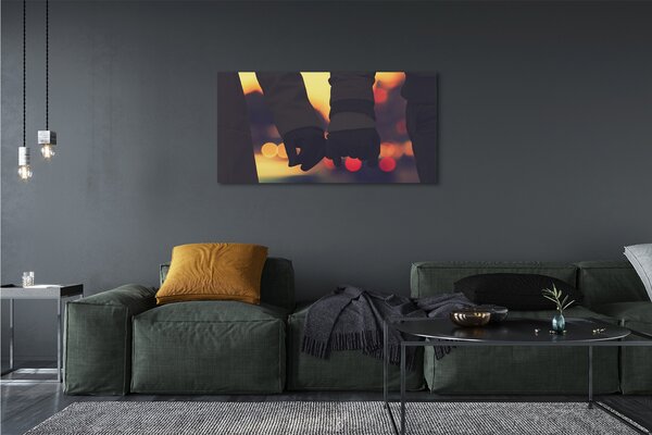 Tablouri canvas Oameni mâini lumini