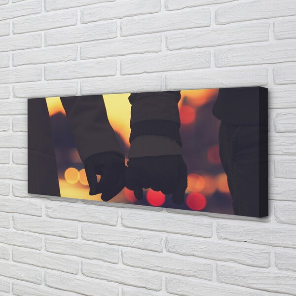 Tablouri canvas Oameni mâini lumini