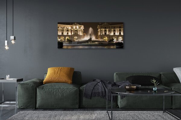 Tablouri canvas Roma Fântâna Piața de noapte
