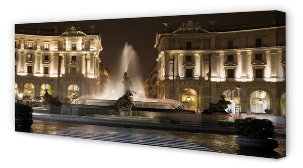 Tablouri canvas Roma Fântâna Piața de noapte