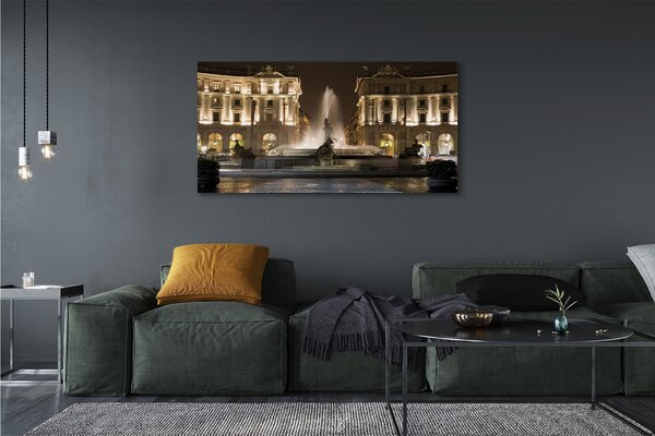 Tablouri canvas Roma Fântâna Piața de noapte