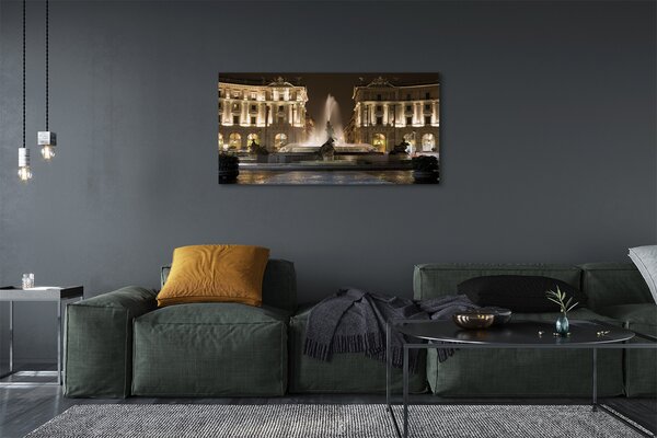 Tablouri canvas Roma Fântâna Piața de noapte