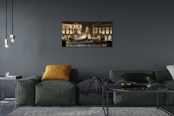 Tablouri canvas Roma Fântâna Piața de noapte