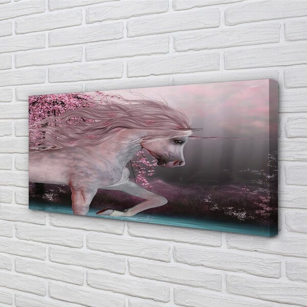 Tablouri canvas copaci Unicorn lac