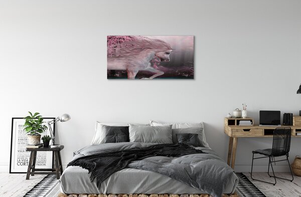 Tablouri canvas copaci Unicorn lac