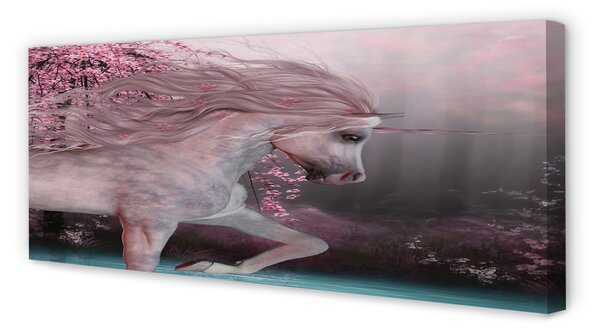 Tablouri canvas copaci Unicorn lac