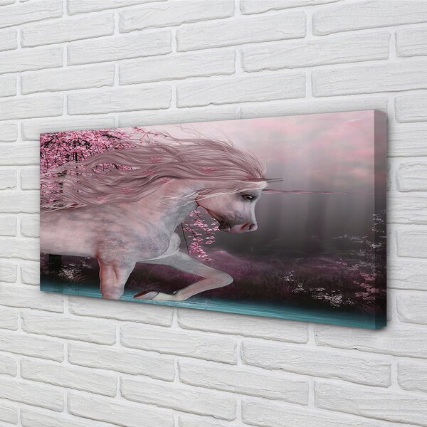 Tablouri canvas copaci Unicorn lac