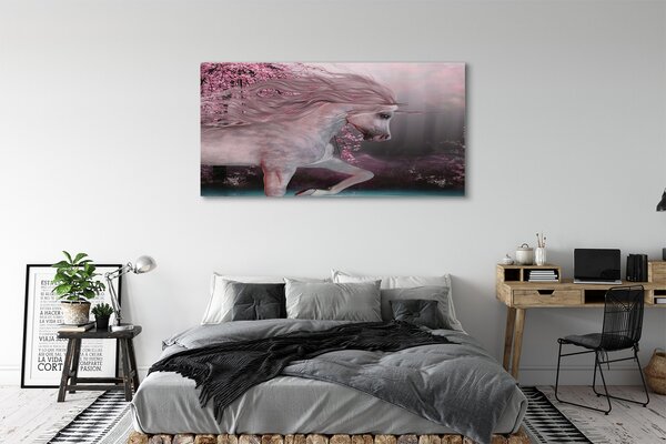 Tablouri canvas copaci Unicorn lac