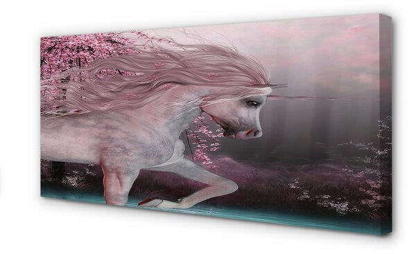 Tablouri canvas copaci Unicorn lac