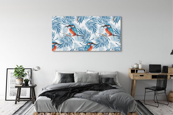 Tablouri canvas pasăre pictate pe o ramură