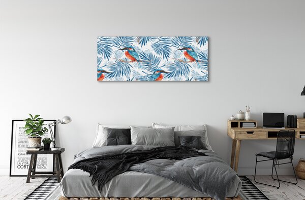 Tablouri canvas pasăre pictate pe o ramură