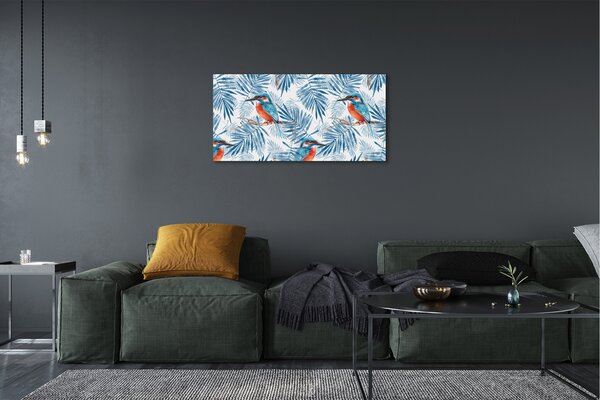 Tablouri canvas pasăre pictate pe o ramură