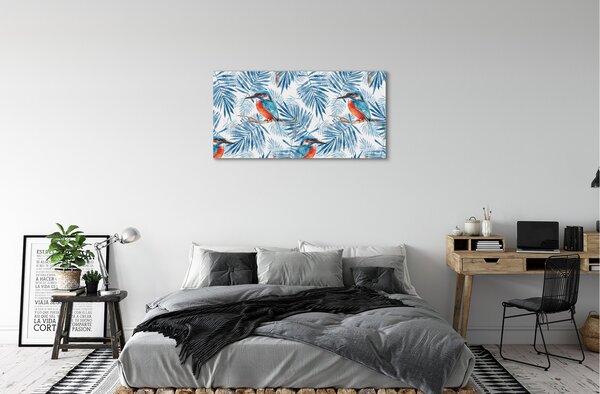 Tablouri canvas pasăre pictate pe o ramură
