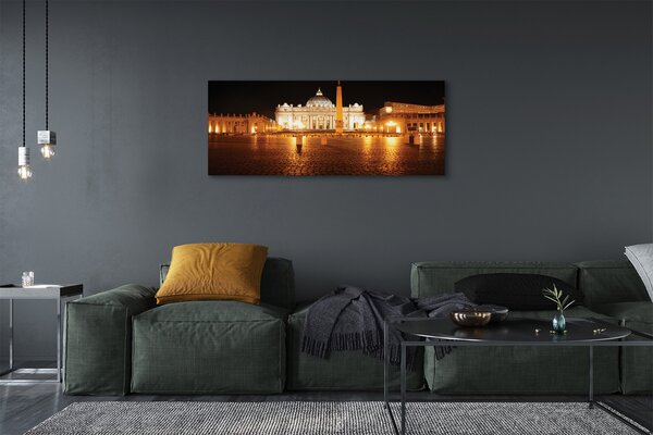 Tablouri canvas Roma Basilica Square noapte