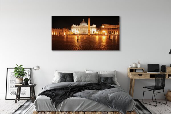 Tablouri canvas Roma Basilica Square noapte