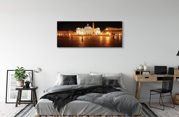 Tablouri canvas Roma Basilica Square noapte