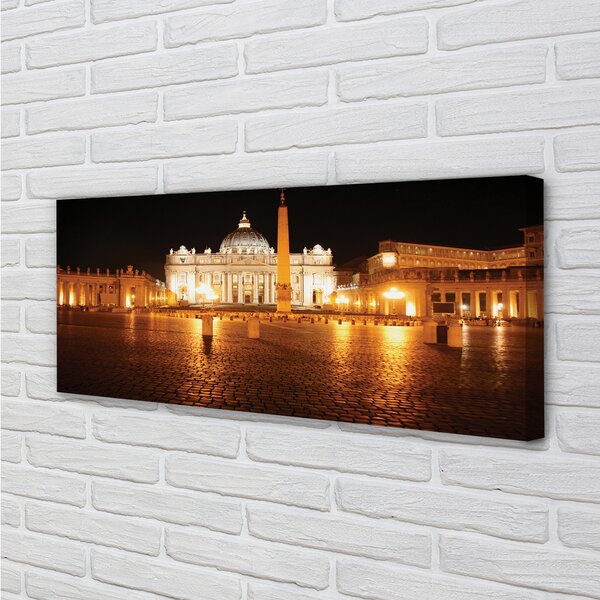 Tablouri canvas Roma Basilica Square noapte