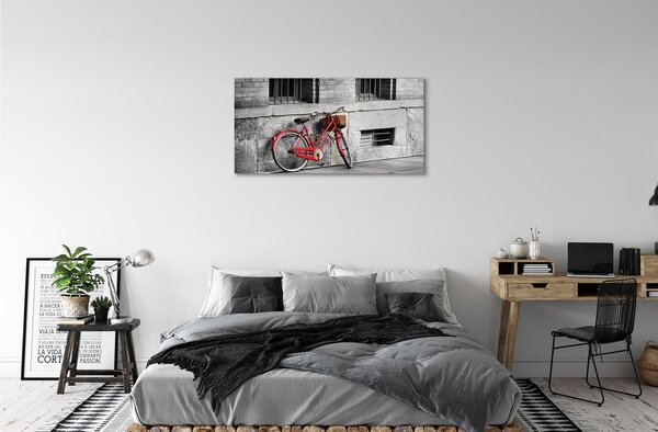 Tablouri canvas bicicletă roșie cu un coș