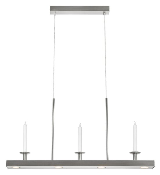 Markslöjd Lampă suspendată LED Dining, nichel, fier, lungime 82 cm, dimabil, reglabil, Metalic, Camera de zi / sufragerie, Metal