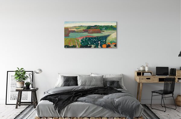 Tablouri canvas Arta pictate vedere din mediul rural