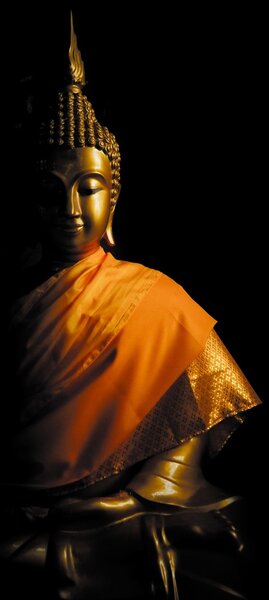 Fototapet - Statuia lui Buddha de aur (147x102 cm)