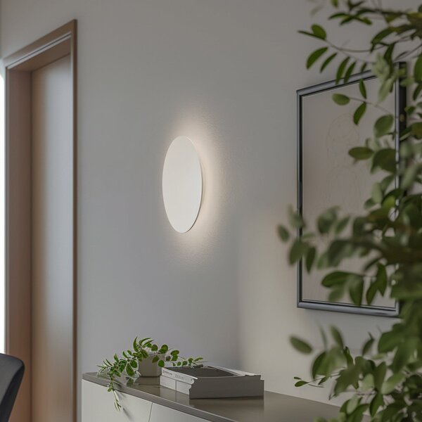 Argon Aplică de perete LED Orios Plus, culoare nisip, metal, Ø 30 cm, Bej, Camera de zi / sufragerie, Metal, Modern
