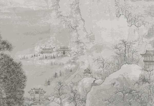 Fototapet - Peisaj chinezesc (147x102 cm)