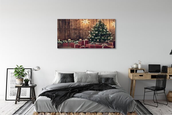 Tablouri canvas Cadouri de Crăciun placi decor copac
