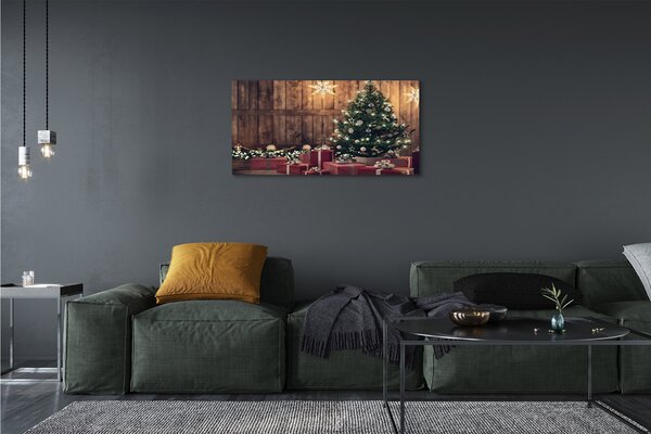 Tablouri canvas Cadouri de Crăciun placi decor copac