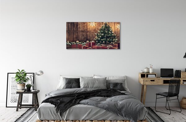 Tablouri canvas Cadouri de Crăciun placi decor copac