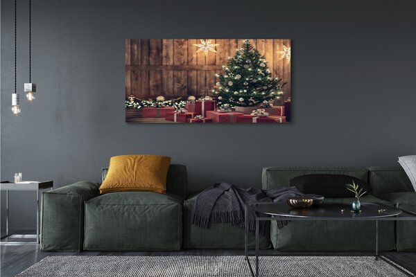 Tablouri canvas Cadouri de Crăciun placi decor copac