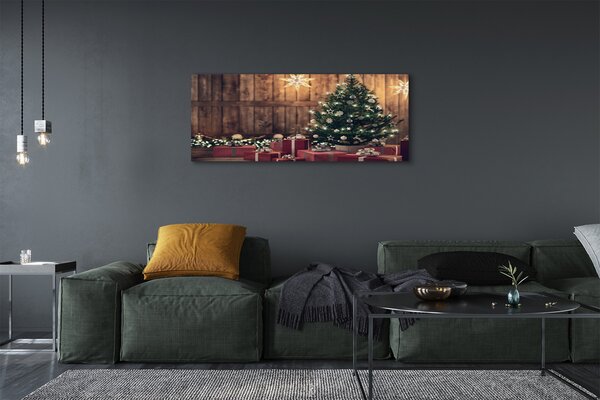 Tablouri canvas Cadouri de Crăciun placi decor copac