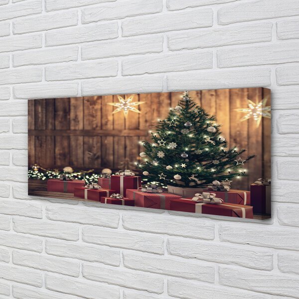 Tablouri canvas Cadouri de Crăciun placi decor copac