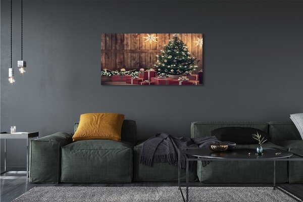 Tablouri canvas Cadouri de Crăciun placi decor copac