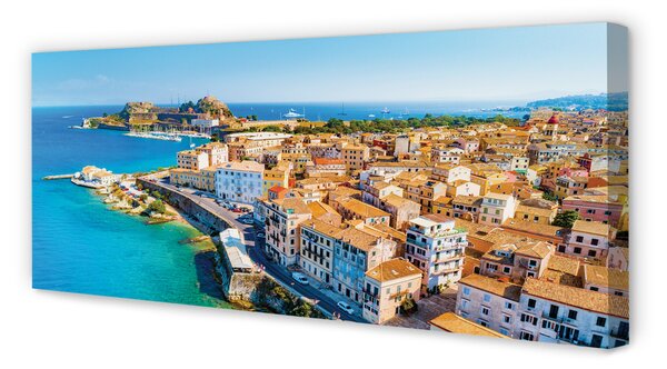 Tablouri canvas Marea Grecia coasta de oraș