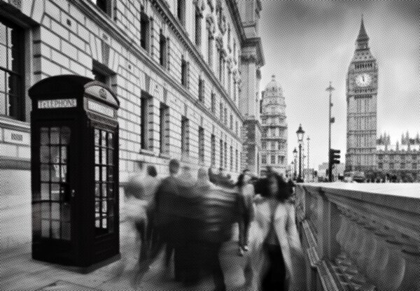 Fototapet - Orașul Halftone (147x102 cm)