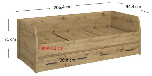 Pat de o persoană 90 cm. 1052740